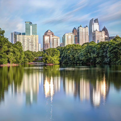 Lake Clara Meer Art Print | Atlanta Skyline & Piedmont Park View | RedKalion