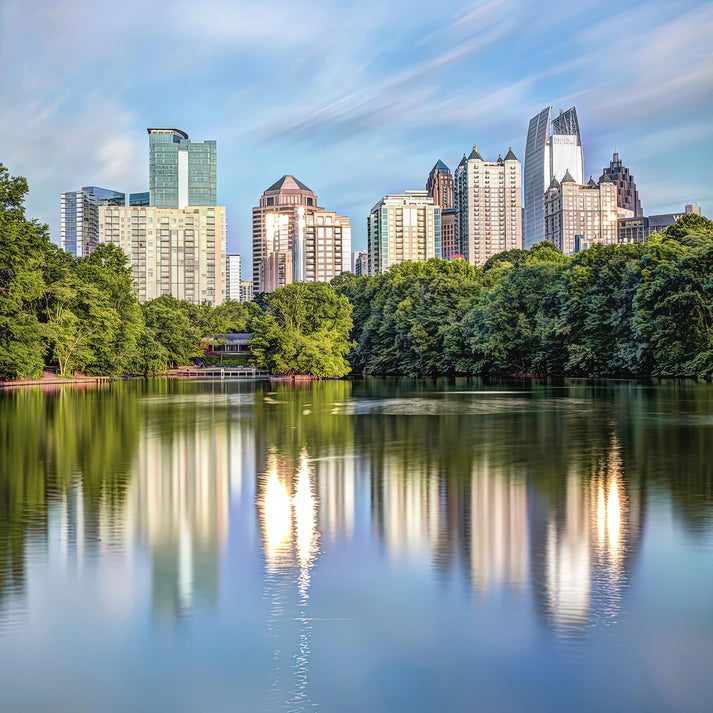 Lake Clara Meer Art Print | Atlanta Skyline & Piedmont Park View | RedKalion