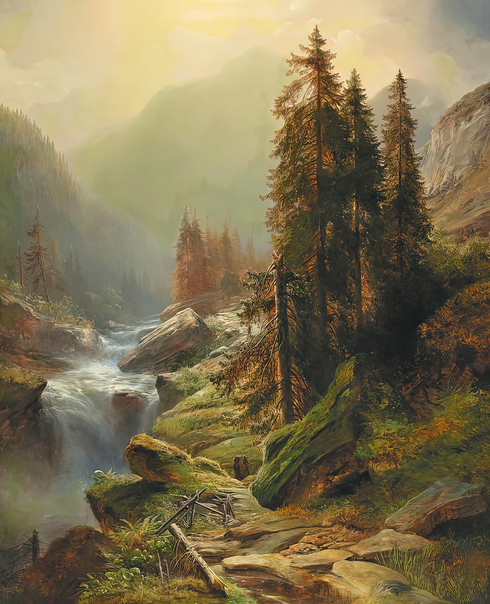 Large Landscape Art Print: Mountain Vista | RedKalion