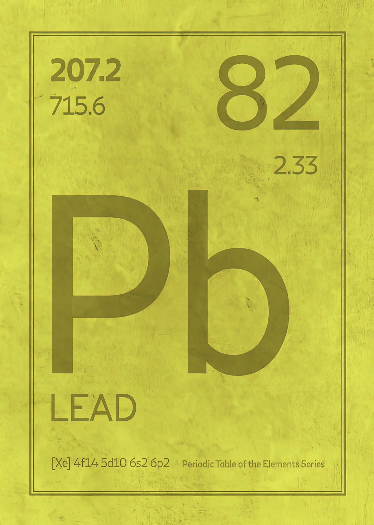 Lead (Pb) Element Symbol Periodic Table Art Print | RedKalion