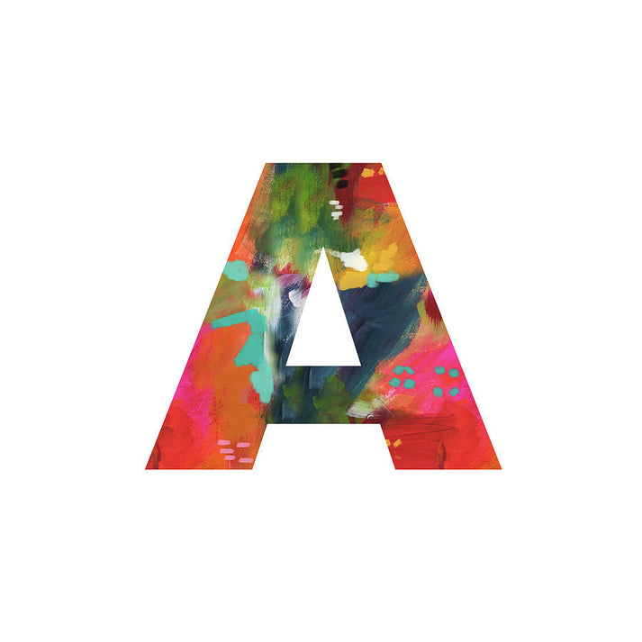 Letter Artwork: 'Painted Letter A' Fine Art Print by Linda Woods | RedKalion