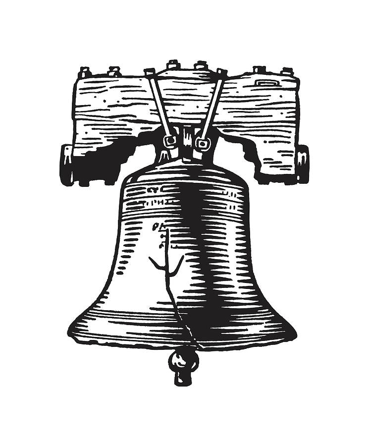 Liberty Bell Drawing Art Print | Historical Symbolism & Fine Art Print | RedKalion