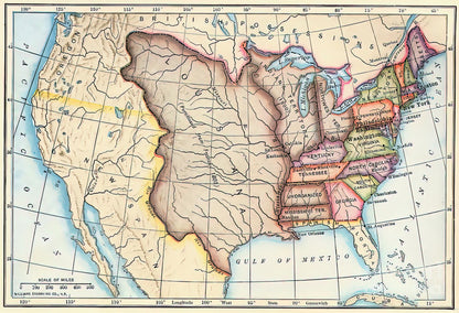 Louisiana Purchase Map 1803 Art Print | Historical United States Map | RedKalion