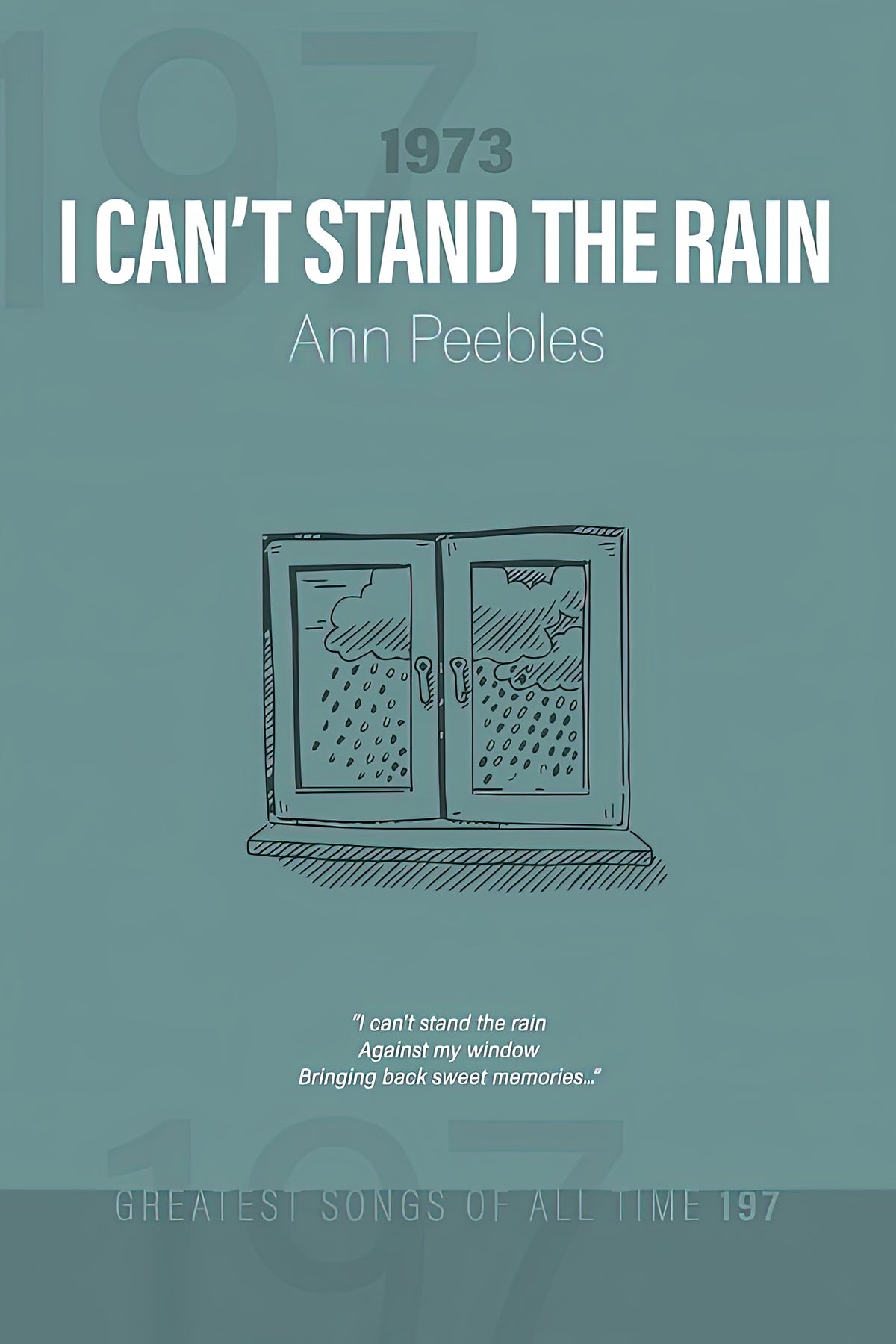 Lyrics I Can't Stand the Rain Art Print | Ann Peebles Song Lyrics | RedKalion