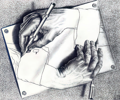M.C. Escher Drawing Hands Art Print | Museum-Quality Fine Art Print | RedKalion