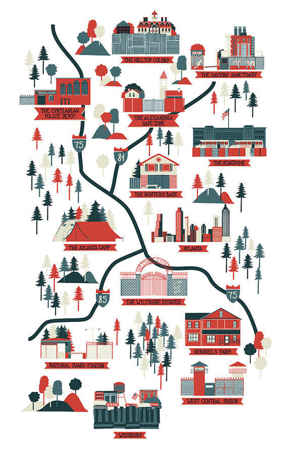 Mapa Walking Dead Art Print | RedKalion