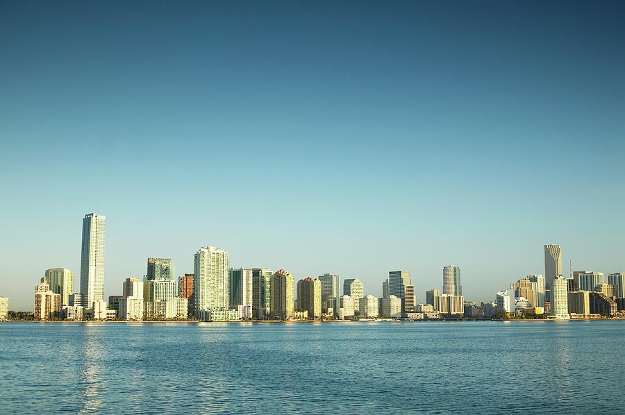 Miami City Skyline Art Print | Premium Fine Art Print | RedKalion