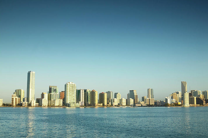 Miami City Skyline Art Print | Premium Fine Art Print | RedKalion