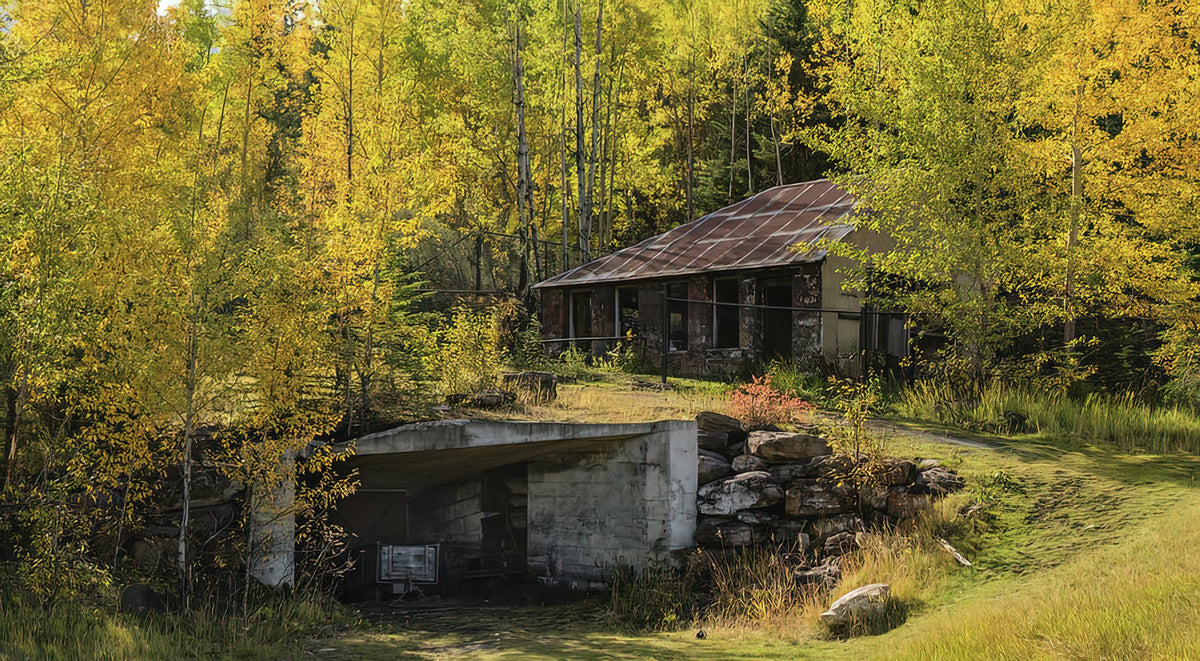 Mine Shaft Entrance And Building Art Print | RedKalion