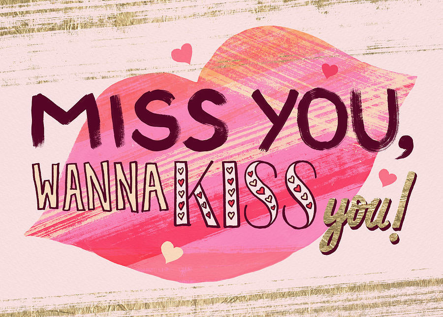 Miss You I Just Wanna Kiss You Fine Art Print | RedKalion