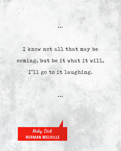 Moby Dick Quotes Art Print | Herman Melville Literary Fine Art Print | RedKalion