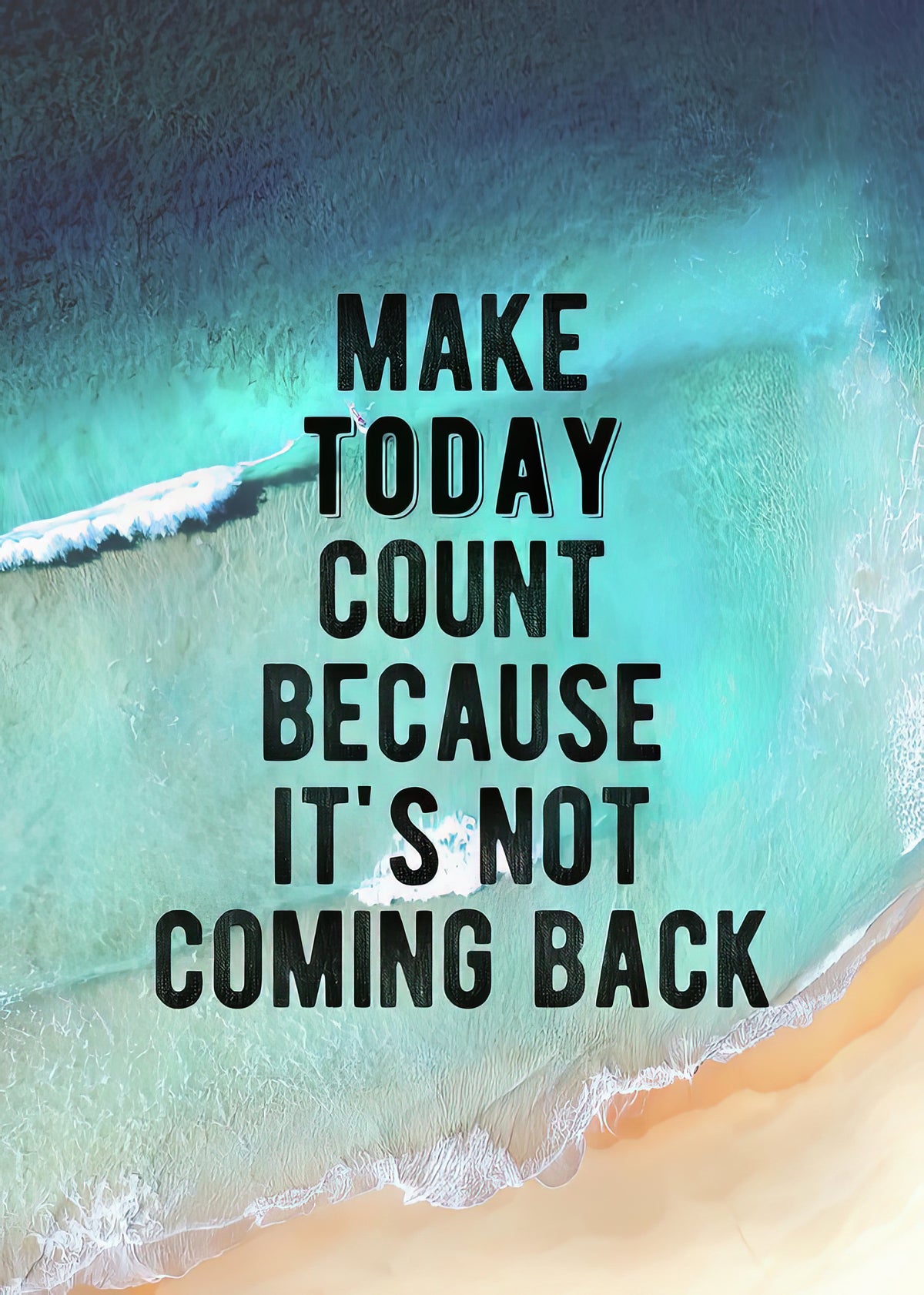 Motivation for Today Art Print | Make Today Count Quote | RedKalion