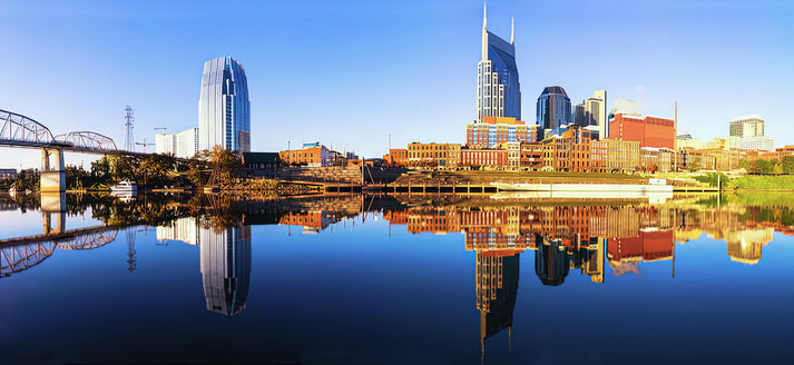 Nashville Skyline View 1 Art Print | RedKalion