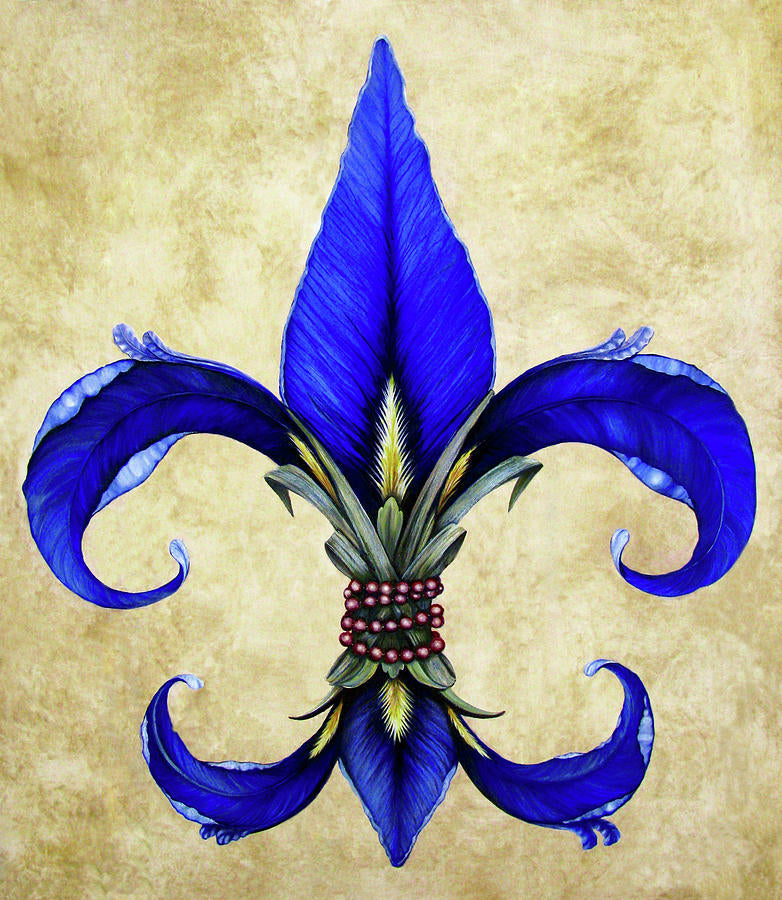New Orleans Flower Art Print: Blue Iris Fine Art Print | RedKalion