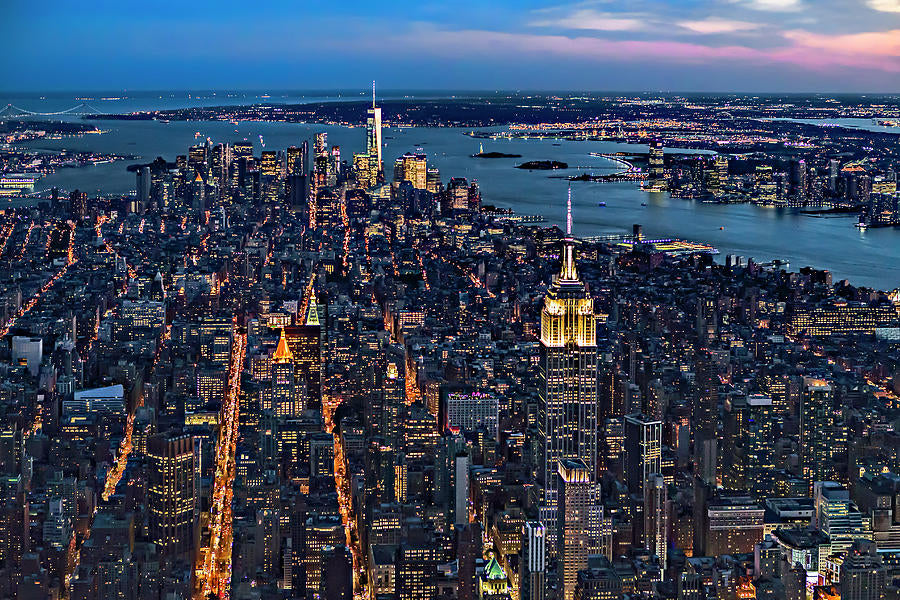 New York City View From The Sky Art Print | RedKalion
