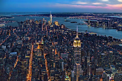New York City View From The Sky Art Print | RedKalion