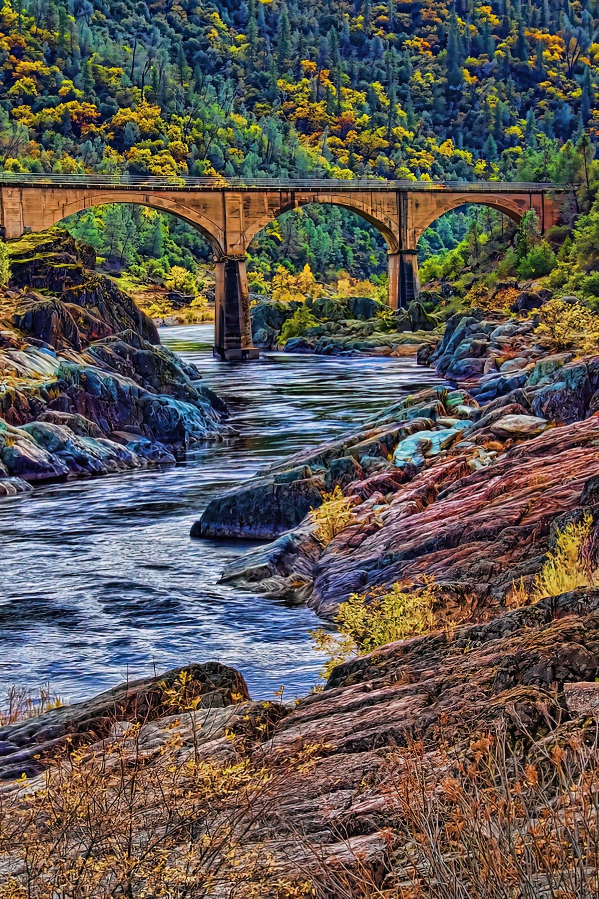 No Hands Bridge Auburn CA Fine Art Print | RedKalion