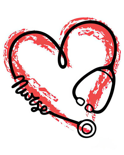 Nurse Heart Art Print | Premium Fine Art Print | RedKalion