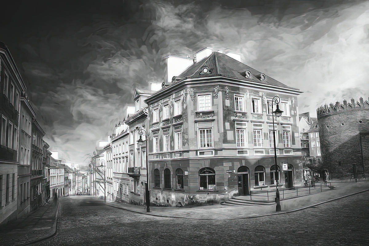 Old Warsaw Art Print | Street Scenes of Poland in Black & White | RedKalion