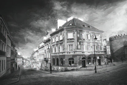 Old Warsaw Art Print | Street Scenes of Poland in Black & White | RedKalion