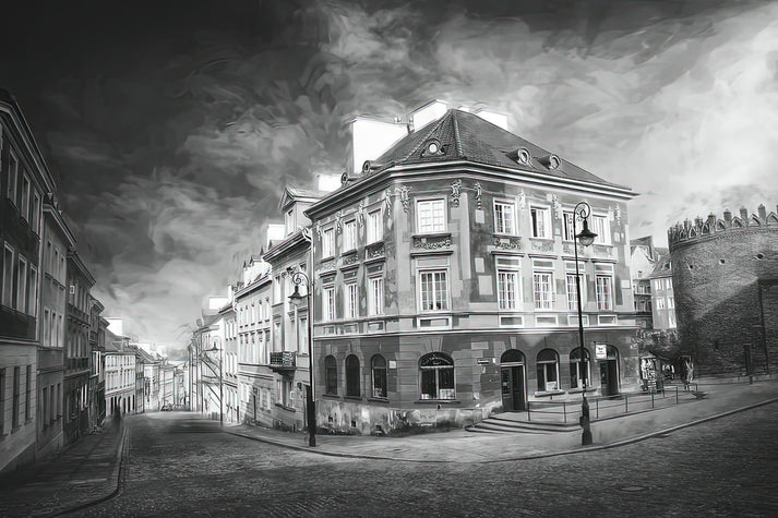 Old Warsaw Art Print | Street Scenes of Poland in Black & White | RedKalion