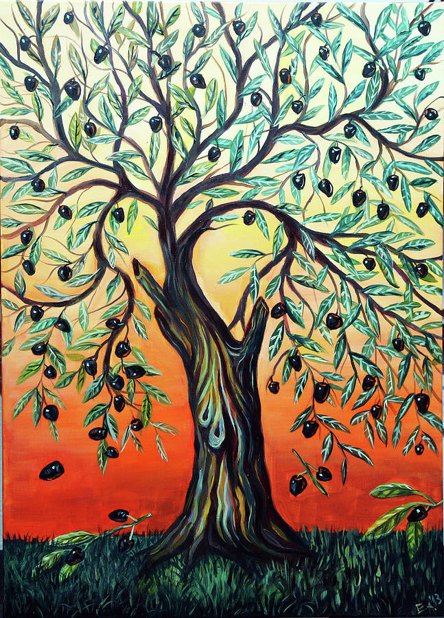 Olive Tree Painting Art Print | Van Gogh's Symbolic Landscape | RedKalion