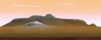 Olympus Mons vs Mount Everest Art Print | Comparative Planetary Geology | RedKalion