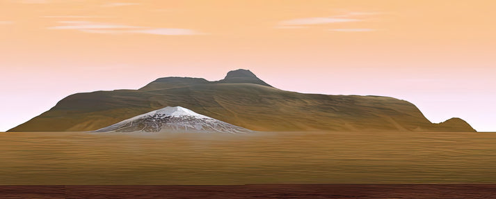 Olympus Mons vs Mount Everest Art Print | Comparative Planetary Geology | RedKalion