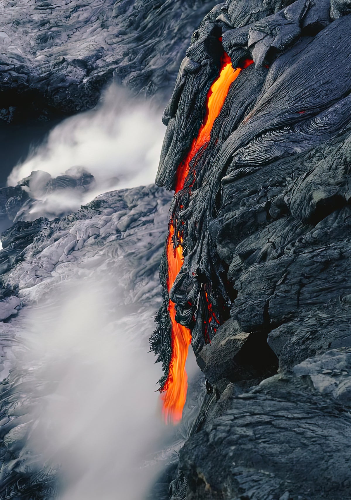 Pahoehoe Volcano Art Print | Fine Art Print of Kilauea Lava Flow | RedKalion