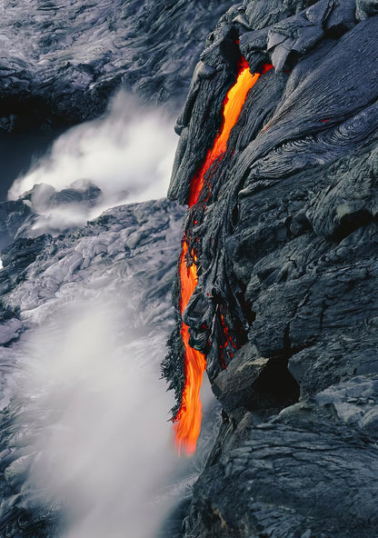 Pahoehoe Volcano Art Print | Fine Art Print of Kilauea Lava Flow | RedKalion