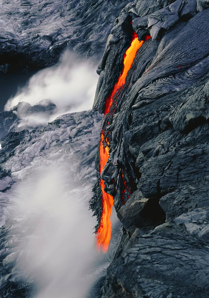 Pahoehoe Volcano Art Print | Fine Art Print of Kilauea Lava Flow | RedKalion