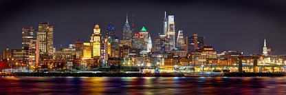 Philly Skyline Art Print: Philadelphia Nightscape from the East | RedKalion