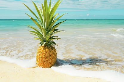 Pineapple Beach Art Print | Fine Art Print | RedKalion