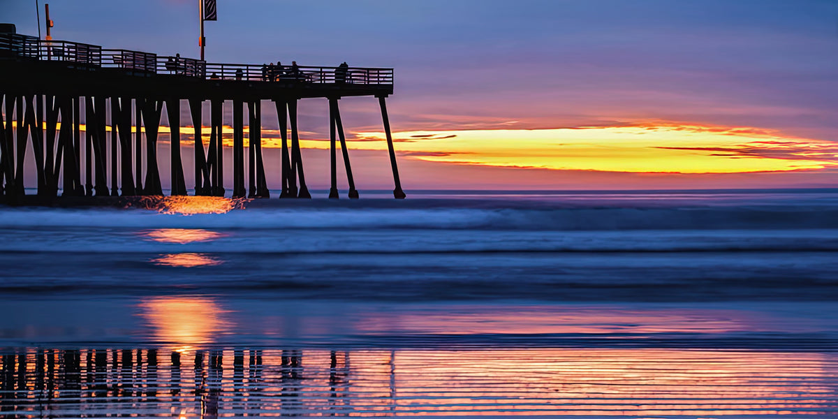 Pismo Beach Sunset Art Print | California Panorama Fine Art Print | RedKalion