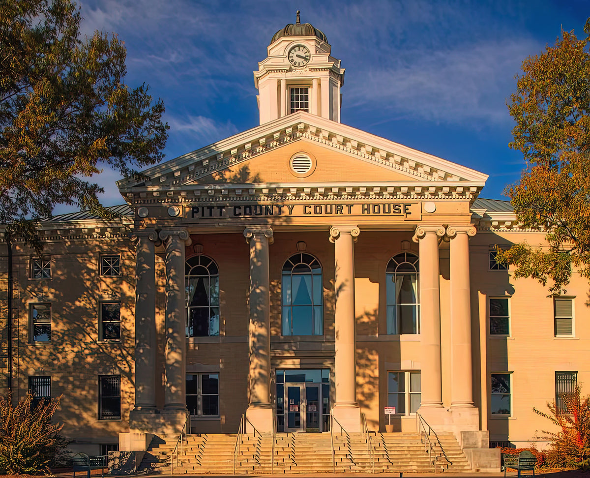 Pitt County Courthouse in Greenville NC Art Print | Historic Architecture | RedKalion