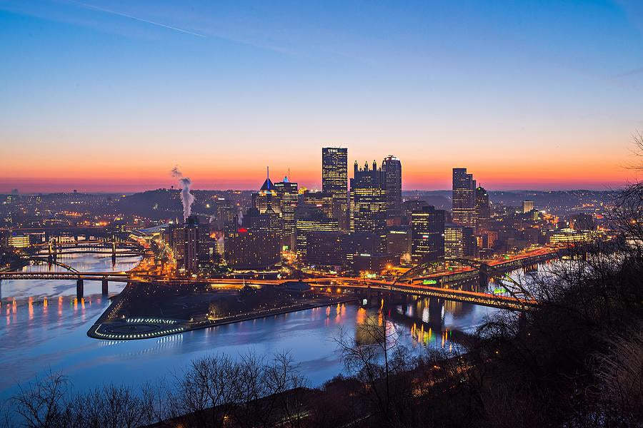 Pittsburgh City Skyline Art Print | Fine Art Print of Pennsylvania Sunrise | RedKalion