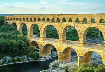 Pont du Gard Art Print: Roman Aqueduct Over the Gard River | RedKalion