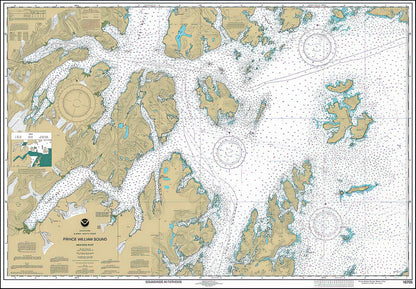 Prince William Sound Alaska Nautical Chart Map 2023 Art Print | RedKalion