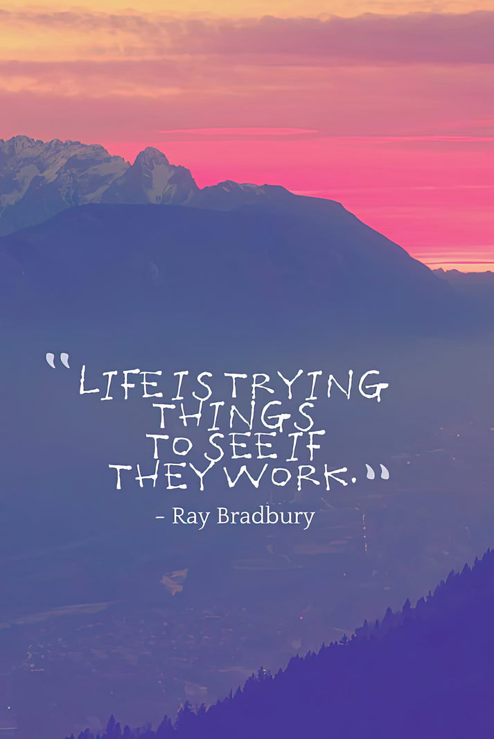 Ray Bradbury Quotes Art Print | Inspirational Literary Wisdom | RedKalion