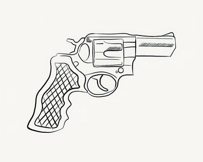 Revolver Drawn Art Print | Museum-Quality Fine Art Print | RedKalion