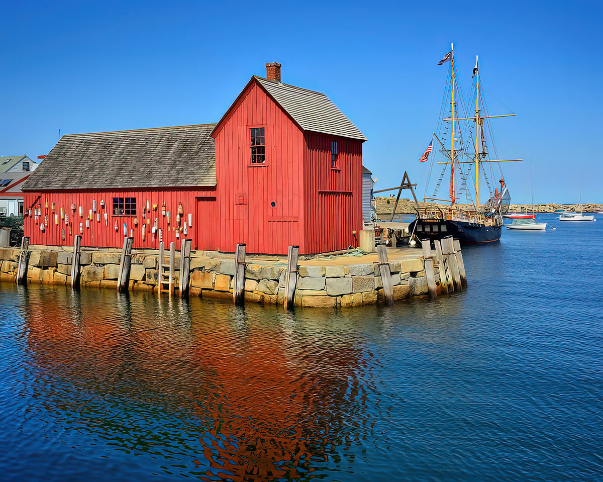 Rockport Motif 1 Art Print | Iconic Lobster Shack Maritime Painting | RedKalion