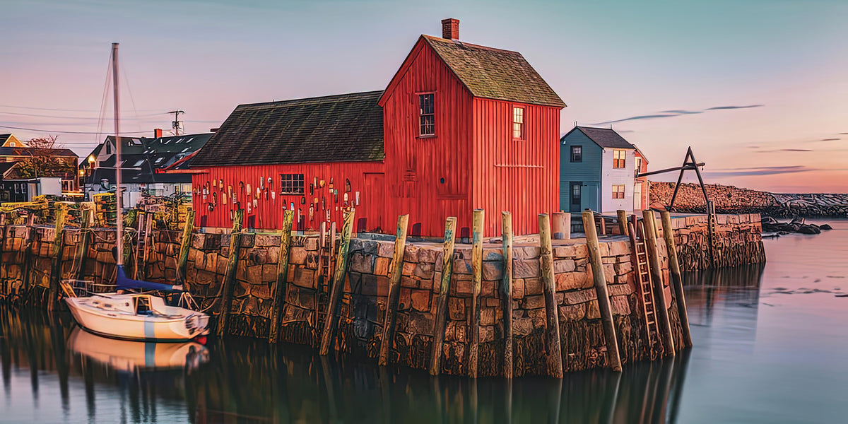 Rockport Motif 1 Panorama Art Print | RedKalion