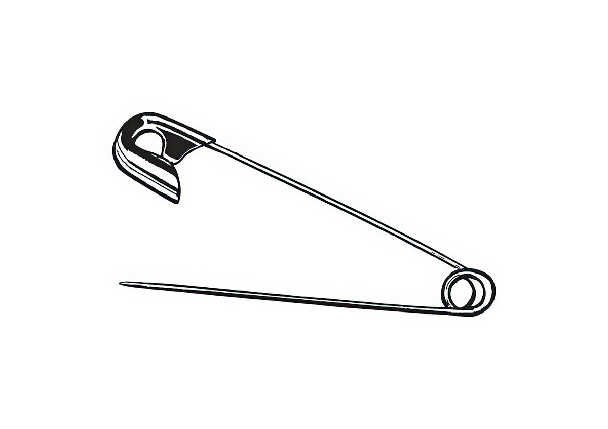 Safety Pin Drawing Art Print | RedKalion