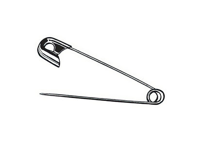 Safety Pin Drawing Art Print | RedKalion