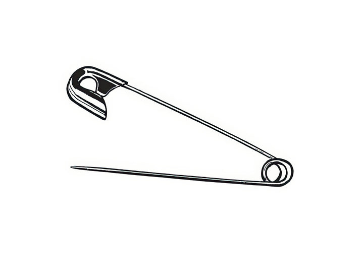 Safety Pin Drawing Art Print | RedKalion