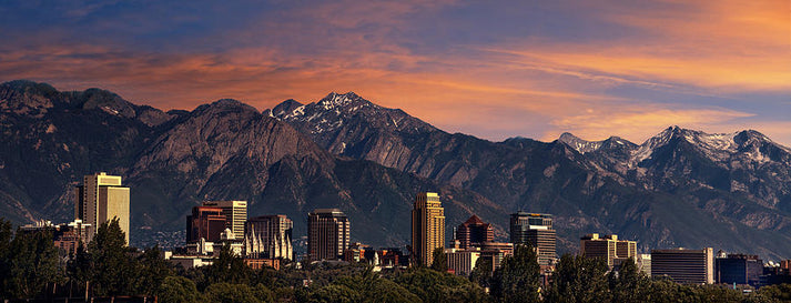 Salt Lake City Skyline Art Print | Museum-Quality Fine Art Print | RedKalion