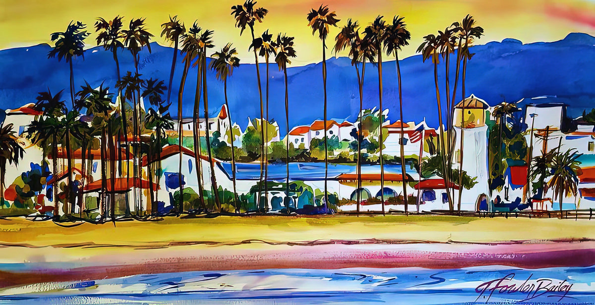 Santa Barbara Art Print | Fine Art Print of the Mission | RedKalion
