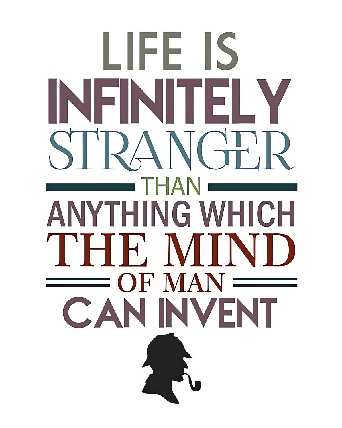 Sherlock Holmes Captions Art Print | Literary Fine Art Print | RedKalion