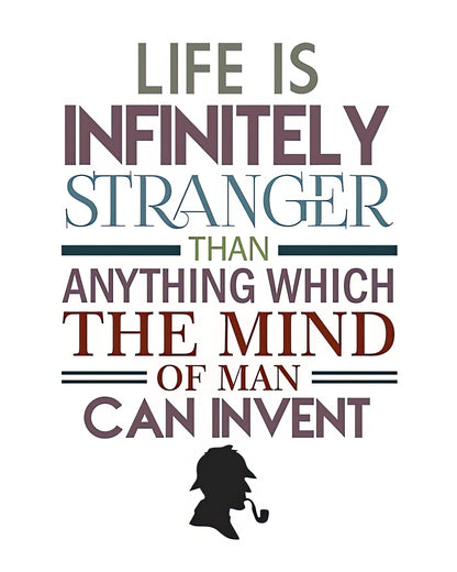 Sherlock Holmes Captions Art Print | Literary Fine Art Print | RedKalion