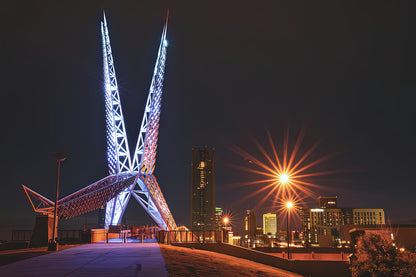 Skydance Bridge Fine Art Print | Oklahoma City Skyline | RedKalion